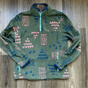 CHUBBIES Naturalist Retro Aztec Mens Fleece Pullover Sweater L nutter patagonia